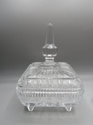 Square Glass Covered Candy Dish