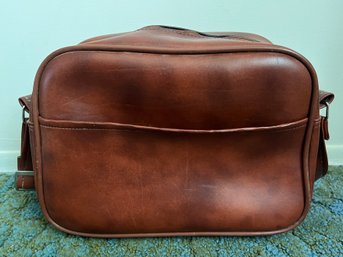 American Tourister Brown Leather Commuters Bag