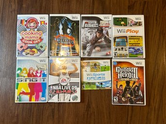 Assorted Lot Of Wii Games, 8 Piece Lot