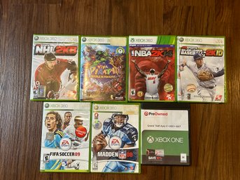 Assorted Lot Of Xbox Games, 6 Piece Lot
