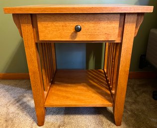 Lyndon Styled Mid Century Single Drawer End Table