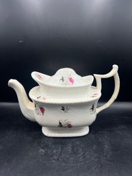 Porcelain Hand Painted Grape Motif Tea Pot