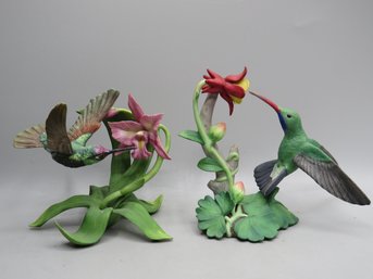 Lenox Fine Porcelain Broad-billed Hummingbird & Magnificent Hummingbird Figurines - Lot Of 2