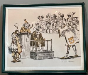 Wayne Howell - Signed Limited 50/250 Edition Hand Colored Print Of Hanging Jury