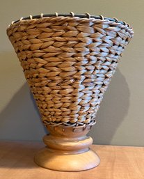 Woven Cane Wicker Basket