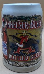 1991 Anheuser-Busch Beer Stein, Budweiser Bottled Beers Mug Ceramarte