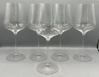 Crystal Wine Glasses - 5 Pieces