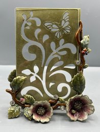 Floral Metal And Glass Decorative Frame