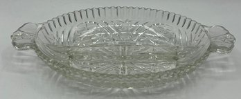 Anchor Hocking Glass EAP Two Part Relish Dish