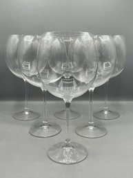 Crystal Wine Glasses - 6 Pieces