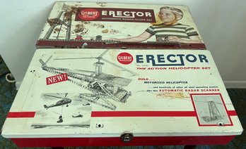 Gilbert Erector Automatic Radar Scope Set & The Action Helicopter Set, 2 Pieces