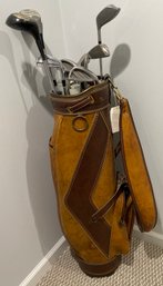 Dunlop, Lancer Knight & Northwestern Golf Clubs With Carrying Bag