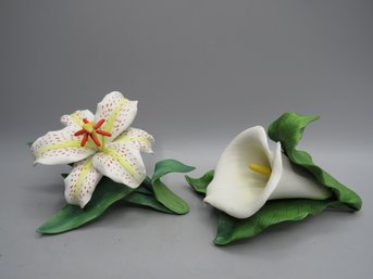 Lenox Fine Porcelain Calla Lily & Lily Figurines - Lot Of 2