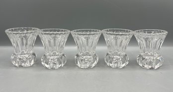 Glass Cut Toothpick Holders - 5 Pieces