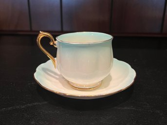 Royal Albert Bone China Blue Ombre Tea Cup With Plate