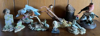 Border Fine Arts Bird Sculptures - 9 Pieces