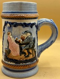 Occupied Japan Family Sitting At Table Beer Stein Mug