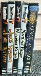 Timeless TV Northwest Passage, Judge Roy Bean And Once And Once An Eagle Sealed DVD's, 5 Piece Lot
