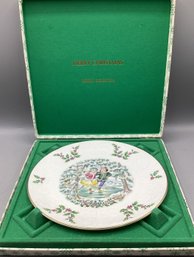 Royal Doulton 1977 Christmas Plate , Skaters On Ice, Boxed