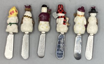 Boston Warehouse Charcuterie Snowman Spreaders Set Of 6
