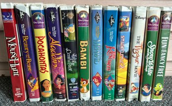 Walt Disney And More Assorted VHS Tapes, 12 Piece Lot
