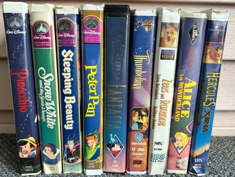 Walt Disney, Warner Bros And More Assorted VHS Tapes, 9 Piece Lot