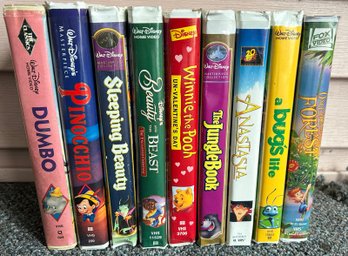 Walt Disney And Fox Video Assorted VHS Tapes, 9 Piece Lot