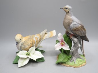 Lenox Fine Porcelain Turtle Dove & Morning Dove Figurines - Lot Of 2