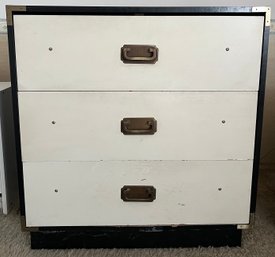 Two-toned Campaign Styled 3 Drawer Dresser