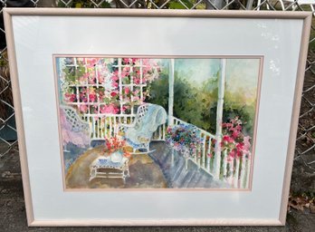 Mambro Artist Signed Watercolor Print Framed