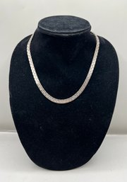 Silver Tone Link Necklace 18 Inch