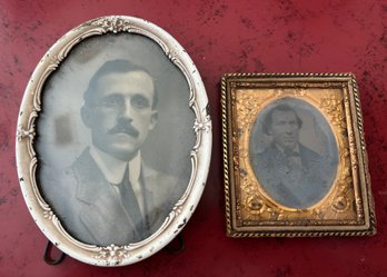 Antique  Daguerreotype & Portrait- 2 Pieces