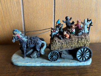 Lang & Wise 1997 My First Halloween Hayride Linda Nelson Stocks Folk Art Village Figurine