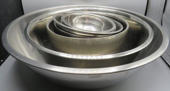 Stainless Steel Bowls - Assorted Lot Of 7