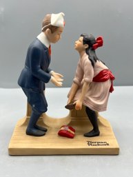 The 12 Norman Rockwell Porcelain Figurines 'first Dance' The Danbury Mint 1980
