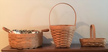 Wicker Baskets Set Of 3 Assorted Sizes