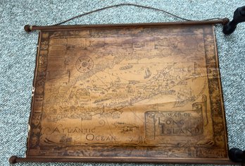 Scroll Print Map Of Long Island