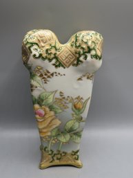 Nippon Hand Painted Square Vase
