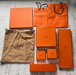 Hermes Gift Boxes & Dust Bag - 9 Pieces