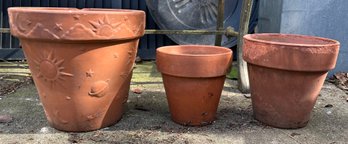 Terracotta Planter Pots - 3 Pieces