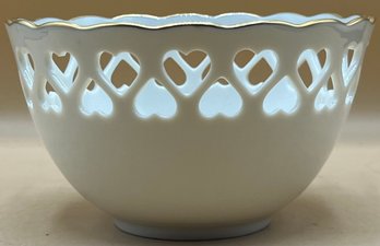 Lenox Reticulated Hearts Round Bowl