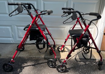 Medline Ultralight Rollator With 6 Inch Wheels Model No: MDS86825SLR With Two Replacement Wheels