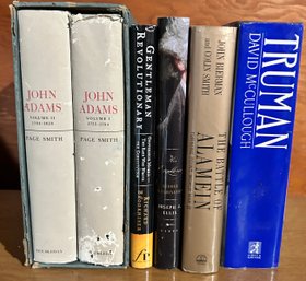 Assorted Books, Truman, The Battle Of Aleman, John Adams, 5 Piece Lot