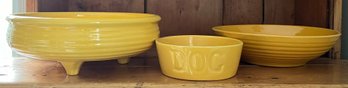 Bauer Pottery Ringware Bowls - 3 Pieces