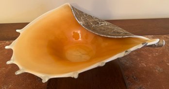 Krosno Jozefina Hand Blown Glass Shell Centerpiece Bowl