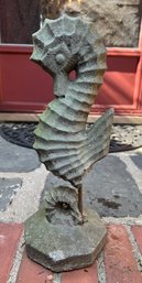 Cement Seahorse Statue