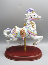 Lenox Fine Porcelain Carousel Horse Figurine On Wood Base