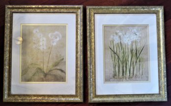Floral Framed Wall Decor - Lot Of 2