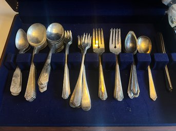 Silver Plate Flatware Set- 56 Pieces