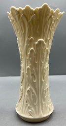 Lenox Woodland Vase Sculpted Leaf Vase Ivory Porcelain Vase